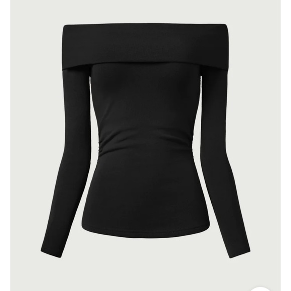 OGL Eco-Mousse® Long-Sleeve Off-The-Shoulder Brami Top - Picture 1 of 5